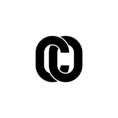 letter C and O, CO, OC logo, monogram line art design template