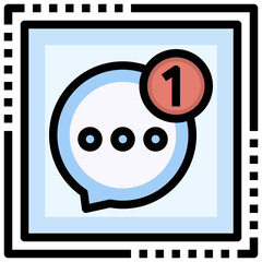 CHAT filled outline icon,linear,outline,graphic,illustration