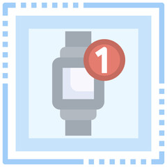 SMARTWATCH flat icon,linear,outline,graphic,illustration