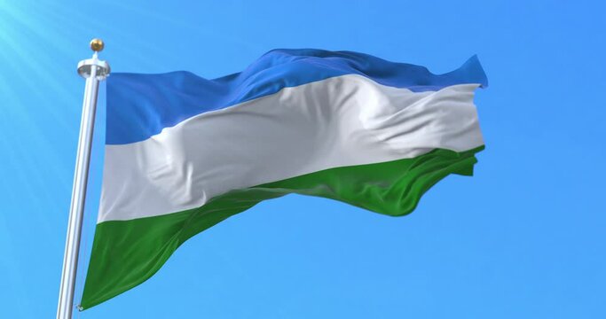 Boqueron department Flag, Paraguay. Loop