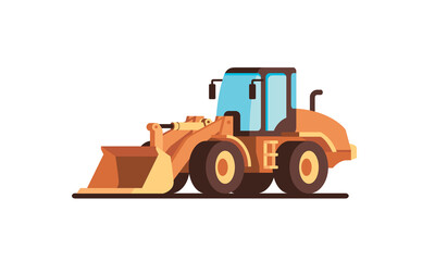 Obraz na płótnie Canvas wheel loader isolated on white background. construction heavy machinery equipment