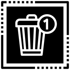 GARBAGE glyph icon,linear,outline,graphic,illustration