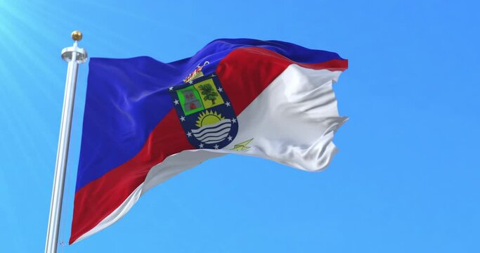 Concepcion Department Flag, Paraguay. Loop