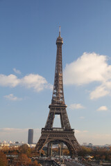 Naklejka premium The view of the Eiffel tower from Trocadero hill, Paris
