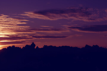 Beautiful summer night sky before sunrise.