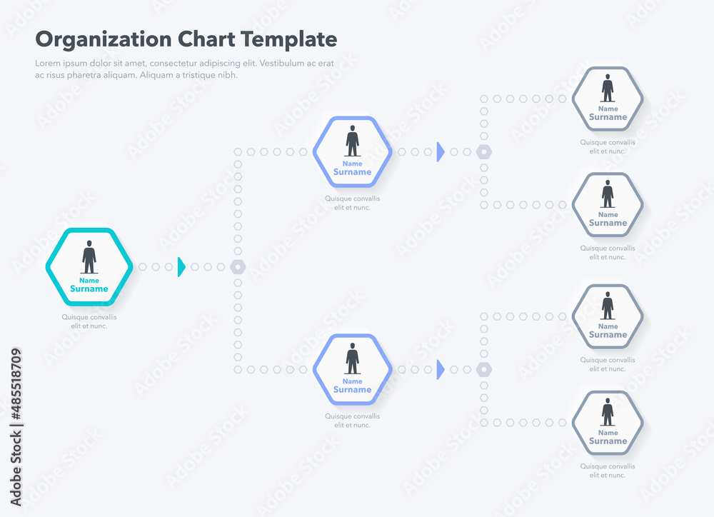 Poster modern infographic for company organizational structure. easy to use for your website or presentatio