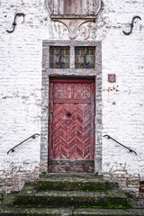 Schöne alte Tür in der historischen Altstadt von Bedburg Kaster