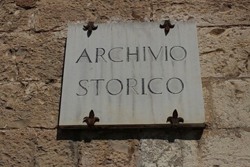 Italy: Road signal (historical archive).