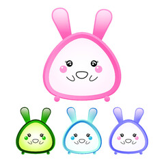 Rabbits icon. set elemet in colored icon. vector ilustration