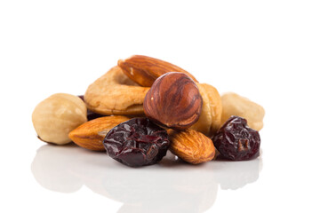 Mix nuts, dry fruits and grapes