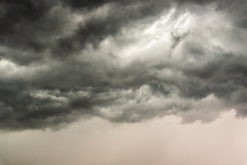 Gloomy clouds have shrouded sky before a thunderstorm