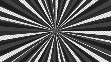 Black comic book transparent background