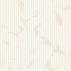 Floral Seamless Pattern with striped textures