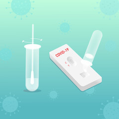 illustration Antigen test kits (ATK) for COVID-19.