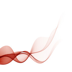 Red transparent vector wave abstract background design, beautiful element for brochure template, poster