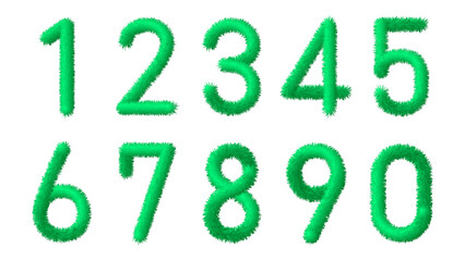 ベクター柔らかいふわふわ数字セット