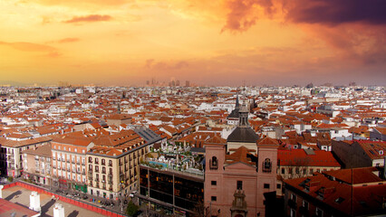 Fototapeta na wymiar Panorama of the city of Madrid