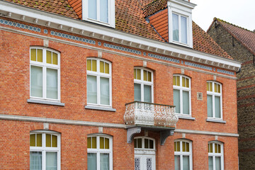 Fototapeta na wymiar Renovated old building, Damme, Belgium