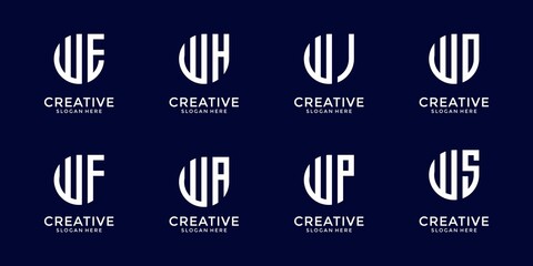 Collection of abstract monogram logo designs