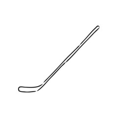Hockey stick isolated on white. Sketch vector illustration