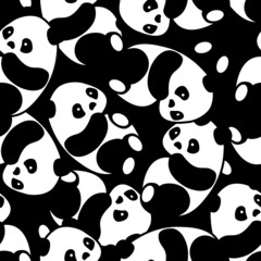 Cute panda seamless pattern, background © viktorijareut