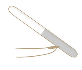 爪のケア　形を整える　ファイリングのイラスト