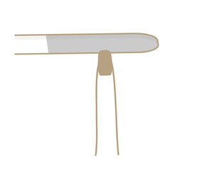 爪のケア　形を整える　ファイリングのイラスト