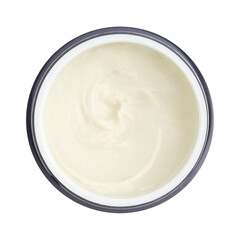 Cremetiegel, offen, draufsicht,