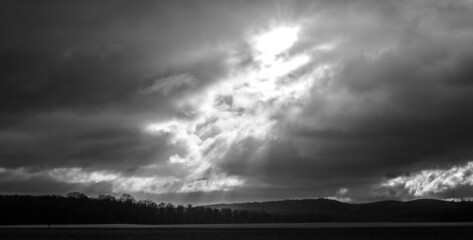 Cloudy sky with dramatic light
