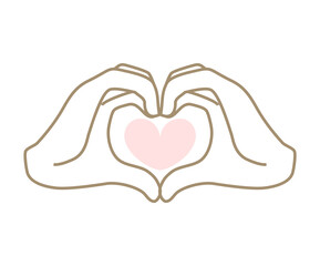 Fototapeta premium 指で作るハートの形 ハンドサイン