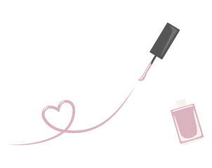 マニキュアで描いたハート