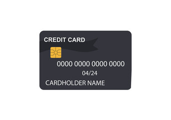 Credit card design isolated