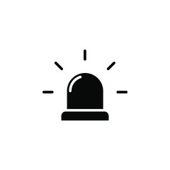 Alarm, Light, Siren Solid Icon Vector Illustration Logo Template. Suitable For Many Purposes.