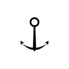 Anchor, Port Solid Icon Vector Illustration Logo Template. Suitable For Many Purposes.