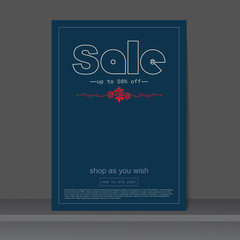 Classic Sale Poster Design for Promotion Discount Template
