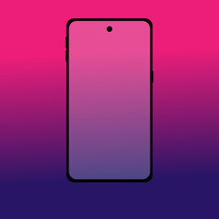 Phone in flat design. The background 4