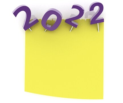 notes 2022.3d Render Illustration.