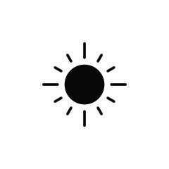 Sunrise, Sunset, Sun Solid Icon Vector Illustration Logo Template. Suitable For Many Purposes.
