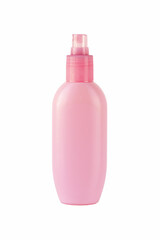 cosmetic bottle on isolated background. Skin, body care cosmetics tools.