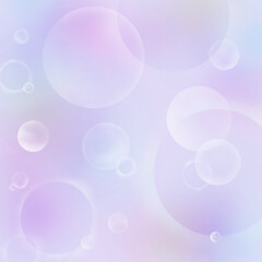 薄紫色の背景に浮かぶしゃぼん玉（正方形）