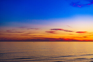 Sky at sunset over sea