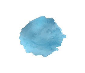 Blue watercolor wet wash splash background. Vector illustration element for birthday card, quotes and much more.