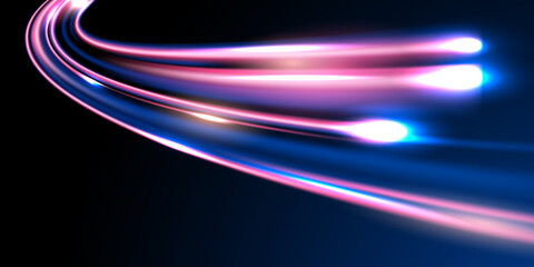 abstract technology light lines background 3d vector illustration