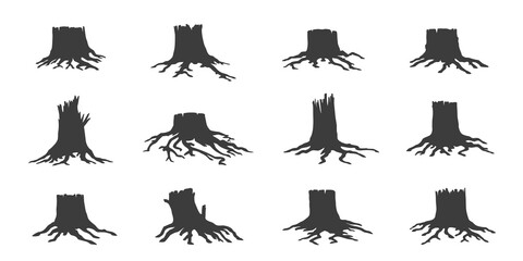 stump silhouettes