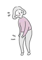 ひざ関節痛に悩むシニア女性