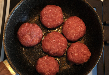 meatballs fried in a pan