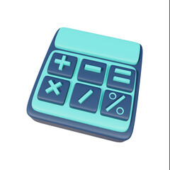 3d render icon calculator symbol