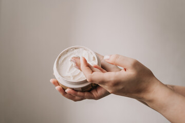 face cream on a white background.