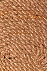 Close up view of brown rope pattern.