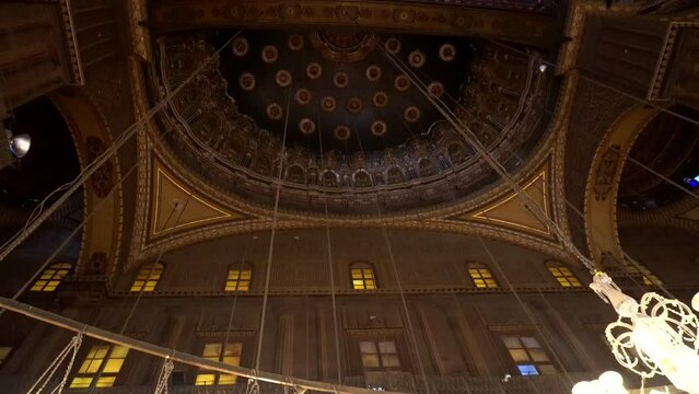 Mosque of Muhammad Ali interior isalamic beautiful architecture in Cairo Egypt